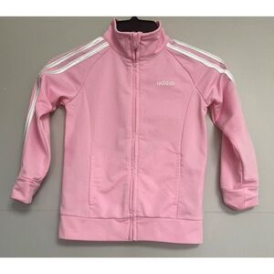 Adidas Girls Pink Sweatshirt Track Jacket Size 5
